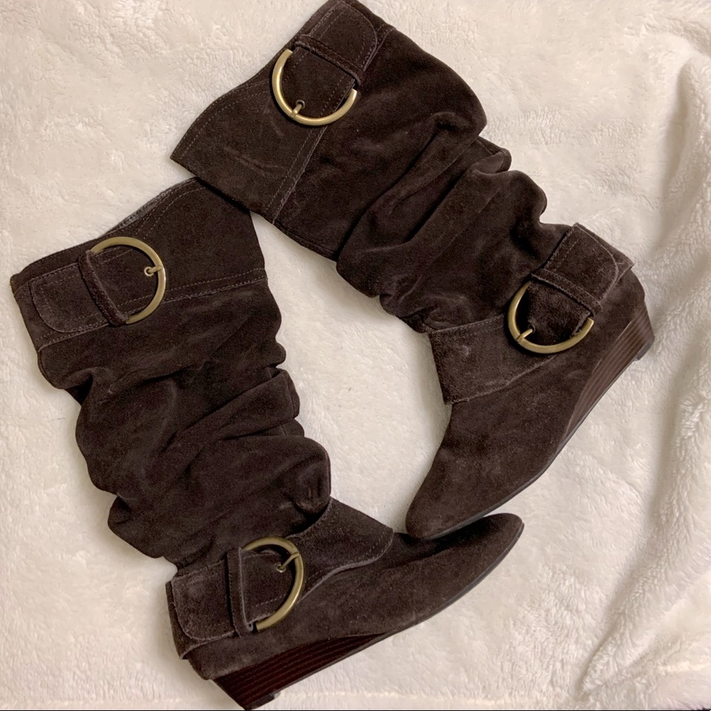 Suede Slouchy Boots